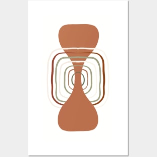 Modern Minimalist Simple Boho Hourglass Line Art Posters and Art